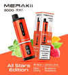 Merakii 3000 Puffs Disposable Vape 4 in 1 Pod System Kit - Star vape